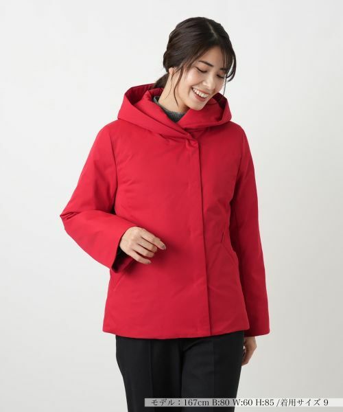 Leilian / レリアン その他アウター | フーデッドダウンコート【Leilian WHITE LABEL】（レッド系）