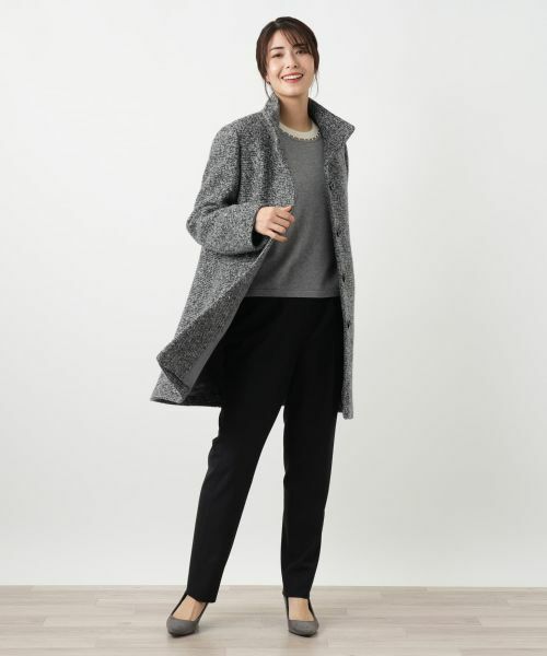 Leilian / レリアン その他アウター | ツイードスタンドカラーコート【Leilian WHITE LABEL】 | 詳細1