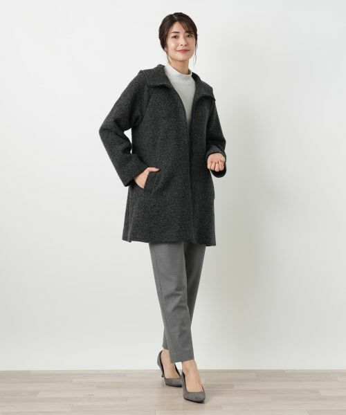 Leilian / レリアン その他アウター | ツイードフーデッドコート【Leilian WHITE LABEL】 | 詳細1