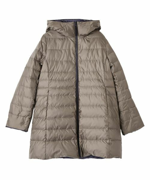 Leilian / レリアン その他アウター | リバーシブルフーデッドダウンコート【Leilian WHITE LABEL】(ダークブラウン)