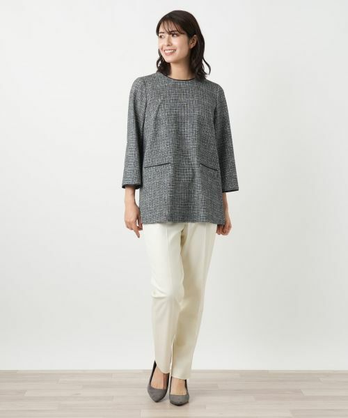 Leilian / レリアン シャツ・ブラウス | ツイード調チュニックブラウス【Leilian WHITE LABEL】 | 詳細1