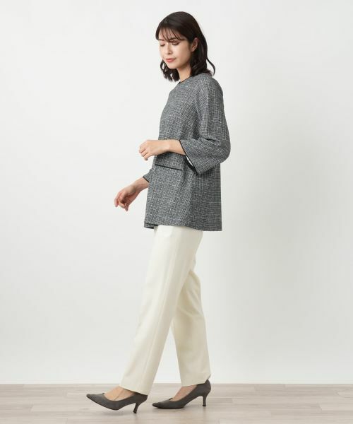 Leilian / レリアン シャツ・ブラウス | ツイード調チュニックブラウス【Leilian WHITE LABEL】 | 詳細2