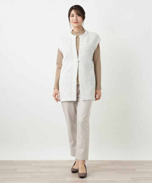 Leilian / レリアン テーラードジャケット | ファンシーニットロングベスト | 詳細1