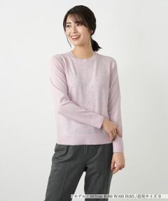 Leilian / レリアン ニット・セーター | ラメビジュークルーネックニット