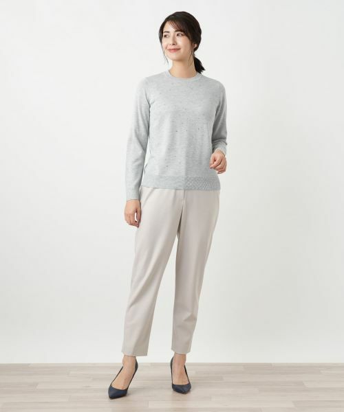 Leilian / レリアン ニット・セーター | ラメビジュークルーネックニット | 詳細1