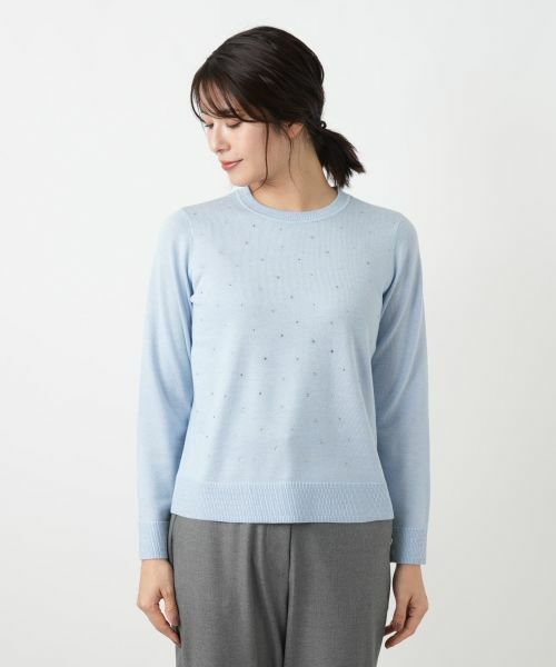 Leilian / レリアン ニット・セーター | ラメビジュークルーネックニット | 詳細10