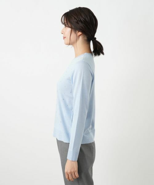 Leilian / レリアン ニット・セーター | ラメビジュークルーネックニット | 詳細11