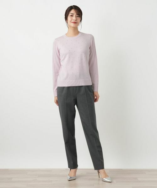 Leilian / レリアン ニット・セーター | ラメビジュークルーネックニット | 詳細4