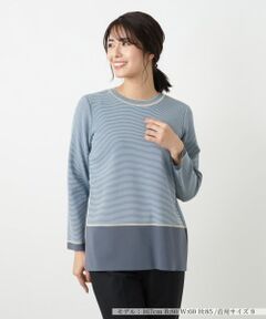 Leilian / レリアン ニット・セーター | ラメボーダークルーネックニット