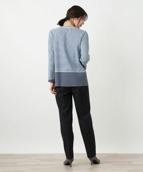 Leilian / レリアン ニット・セーター | ラメボーダークルーネックニット | 詳細3