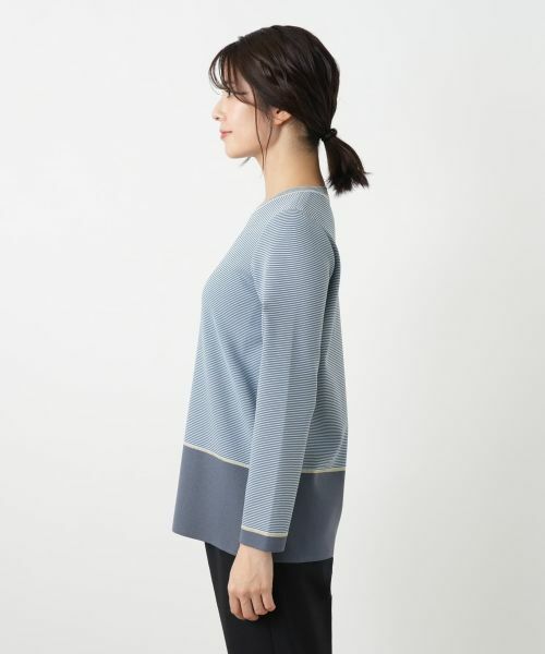 Leilian / レリアン ニット・セーター | ラメボーダークルーネックニット | 詳細5