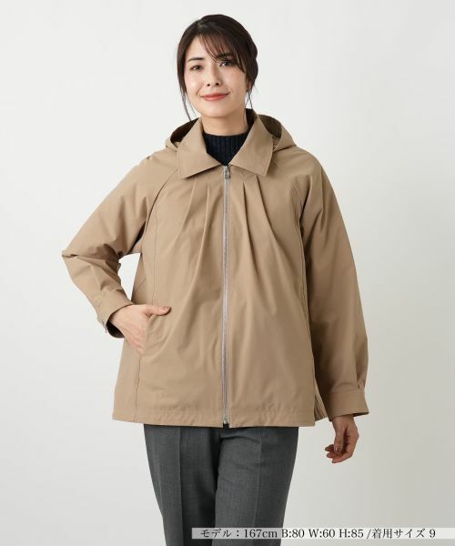 Leilian / レリアン その他アウター | 2WAYフードタックコート【Leilian WHITE LABEL】（キャメル系）