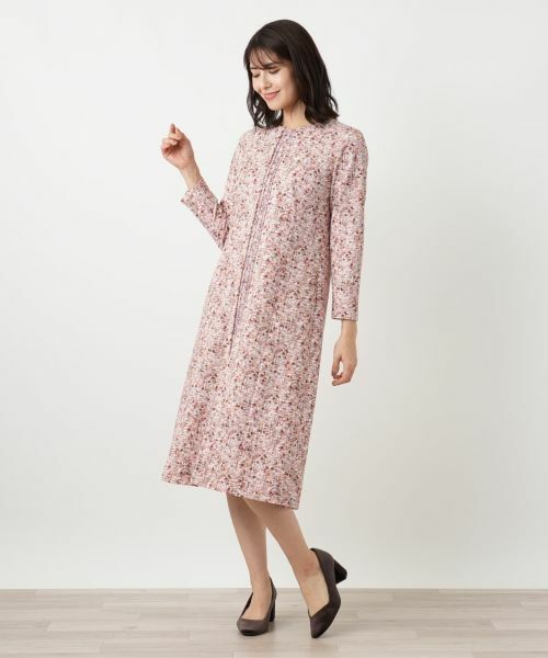 Leilian / レリアン ドレス | 異素材切替ミックスカラーワンピース【Leilian WHITE LABEL】 | 詳細1