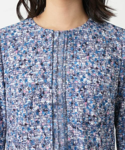 Leilian / レリアン ドレス | 異素材切替ミックスカラーワンピース【Leilian WHITE LABEL】 | 詳細10