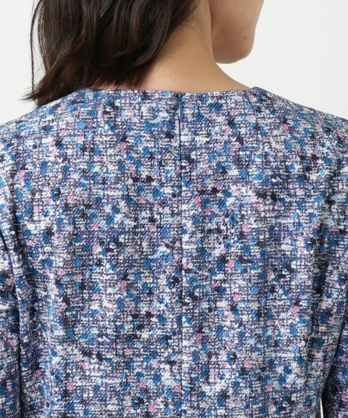 Leilian / レリアン ドレス | 異素材切替ミックスカラーワンピース【Leilian WHITE LABEL】 | 詳細11