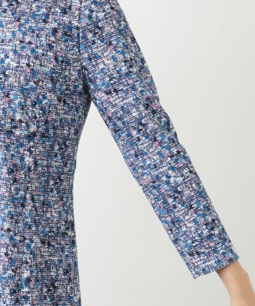 Leilian / レリアン ドレス | 異素材切替ミックスカラーワンピース【Leilian WHITE LABEL】 | 詳細12