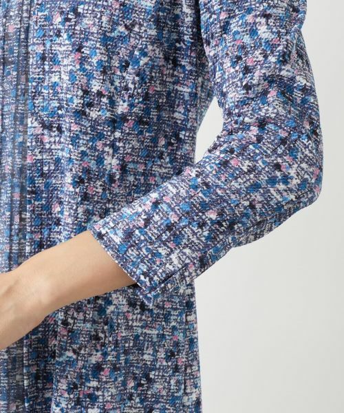 Leilian / レリアン ドレス | 異素材切替ミックスカラーワンピース【Leilian WHITE LABEL】 | 詳細13