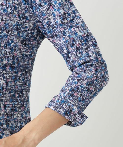 Leilian / レリアン ドレス | 異素材切替ミックスカラーワンピース【Leilian WHITE LABEL】 | 詳細14