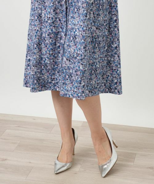 Leilian / レリアン ドレス | 異素材切替ミックスカラーワンピース【Leilian WHITE LABEL】 | 詳細15