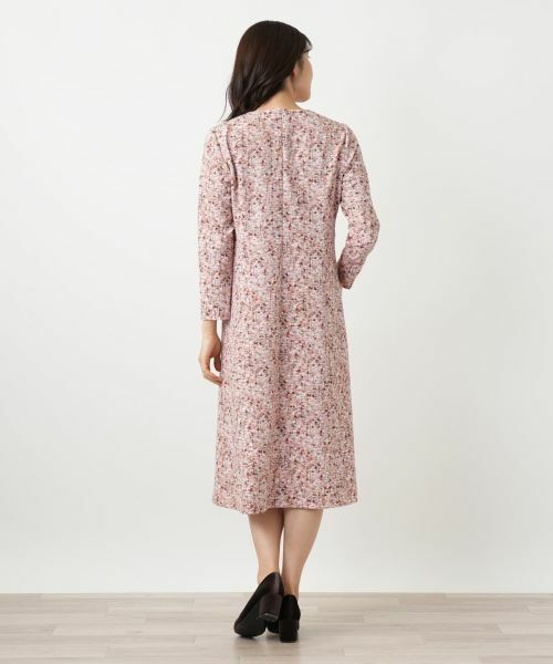 Leilian / レリアン ドレス | 異素材切替ミックスカラーワンピース【Leilian WHITE LABEL】 | 詳細3