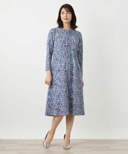 Leilian / レリアン ドレス | 異素材切替ミックスカラーワンピース【Leilian WHITE LABEL】 | 詳細4