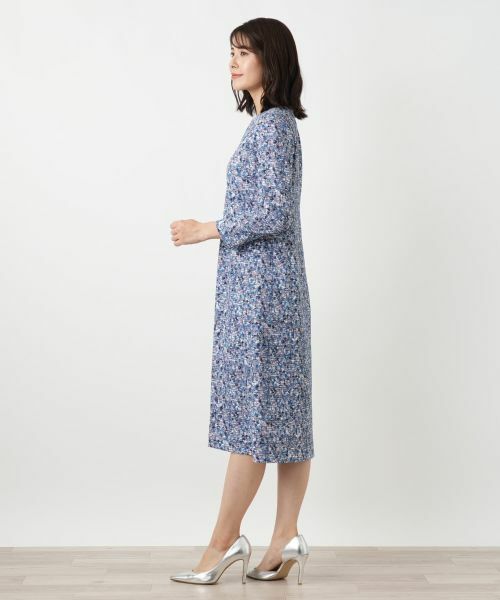 Leilian / レリアン ドレス | 異素材切替ミックスカラーワンピース【Leilian WHITE LABEL】 | 詳細5