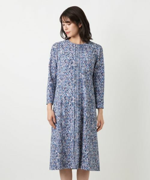 Leilian / レリアン ドレス | 異素材切替ミックスカラーワンピース【Leilian WHITE LABEL】 | 詳細7