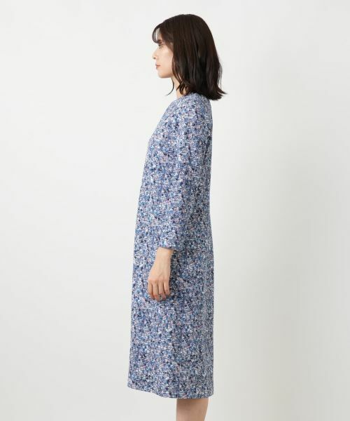 Leilian / レリアン ドレス | 異素材切替ミックスカラーワンピース【Leilian WHITE LABEL】 | 詳細8