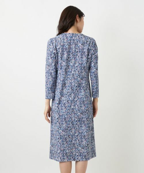 Leilian / レリアン ドレス | 異素材切替ミックスカラーワンピース【Leilian WHITE LABEL】 | 詳細9