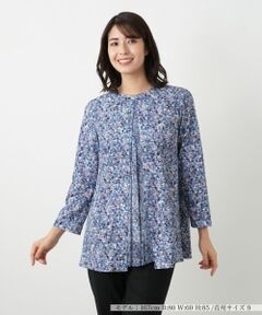 Leilian / レリアン シャツ・ブラウス | 異素材切替ミックスカラーブラウス【Leilian WHITE LABEL】