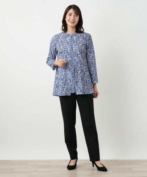 Leilian / レリアン シャツ・ブラウス | 異素材切替ミックスカラーブラウス【Leilian WHITE LABEL】 | 詳細1