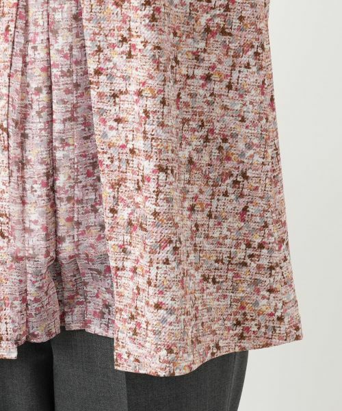 Leilian / レリアン シャツ・ブラウス | 異素材切替ミックスカラーブラウス【Leilian WHITE LABEL】 | 詳細14