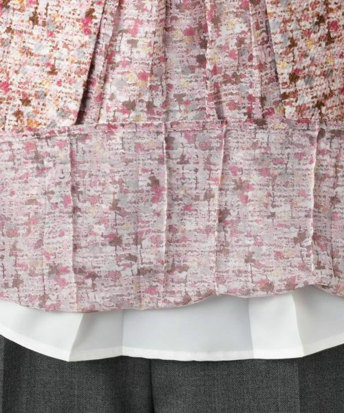 Leilian / レリアン シャツ・ブラウス | 異素材切替ミックスカラーブラウス【Leilian WHITE LABEL】 | 詳細15