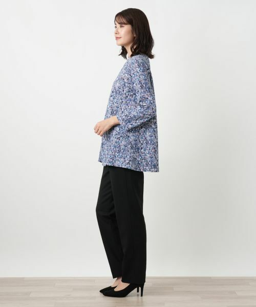 Leilian / レリアン シャツ・ブラウス | 異素材切替ミックスカラーブラウス【Leilian WHITE LABEL】 | 詳細2