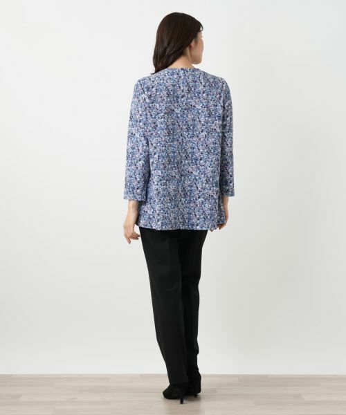 Leilian / レリアン シャツ・ブラウス | 異素材切替ミックスカラーブラウス【Leilian WHITE LABEL】 | 詳細3