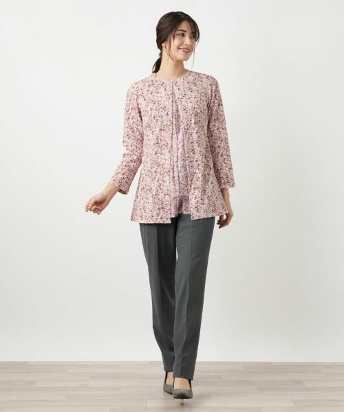 Leilian / レリアン シャツ・ブラウス | 異素材切替ミックスカラーブラウス【Leilian WHITE LABEL】 | 詳細4