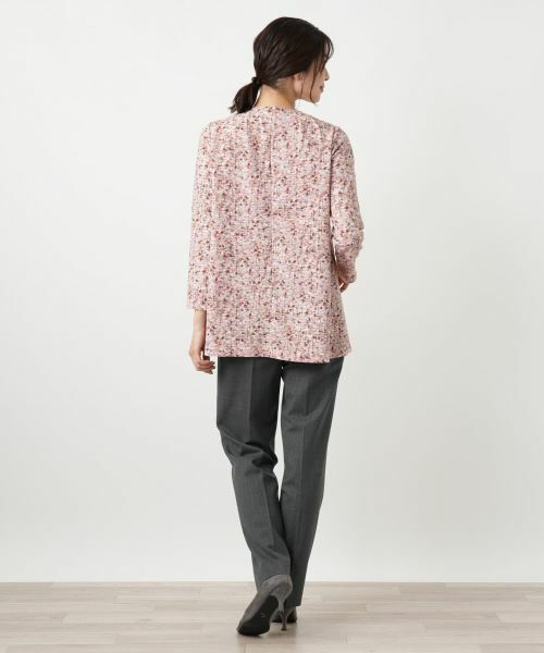 Leilian / レリアン シャツ・ブラウス | 異素材切替ミックスカラーブラウス【Leilian WHITE LABEL】 | 詳細6