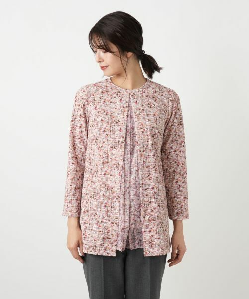 Leilian / レリアン シャツ・ブラウス | 異素材切替ミックスカラーブラウス【Leilian WHITE LABEL】 | 詳細7