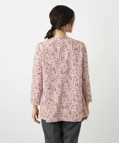 Leilian / レリアン シャツ・ブラウス | 異素材切替ミックスカラーブラウス【Leilian WHITE LABEL】 | 詳細9