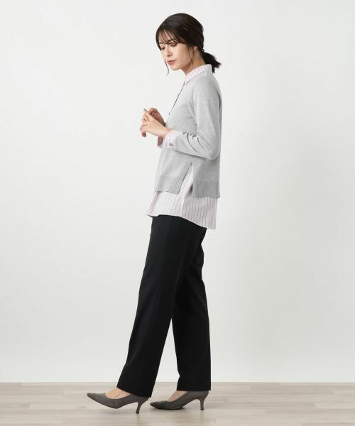 Leilian / レリアン シャツ・ブラウス | ニットレイヤード風ブラウス | 詳細2