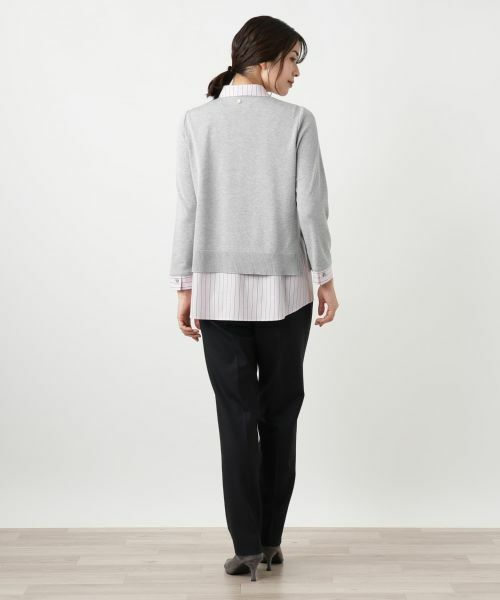 Leilian / レリアン シャツ・ブラウス | ニットレイヤード風ブラウス | 詳細3