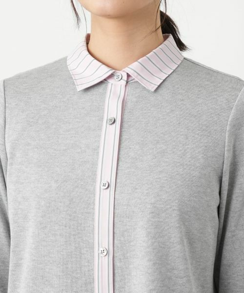 Leilian / レリアン シャツ・ブラウス | ニットレイヤード風ブラウス | 詳細7