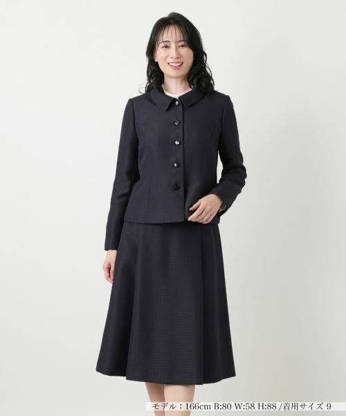 Leilian / レリアン セットアップ | フォーマル_一枚着スーツ【26年1月カタログ】（ネイビー）