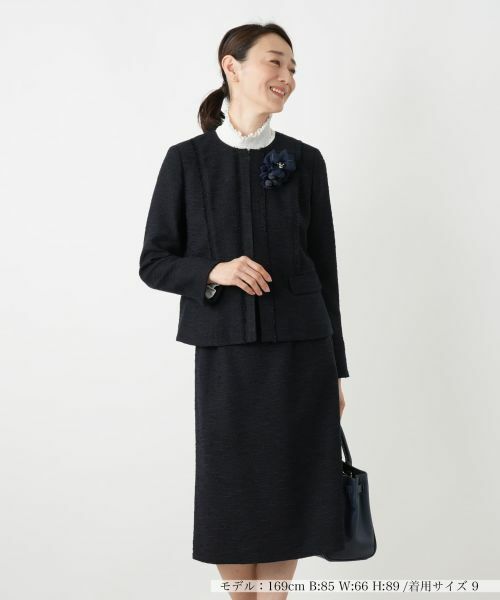 Leilian / レリアン セットアップ | フォーマルストレッチスーツ【26年1月カタログ】(ネイビー)