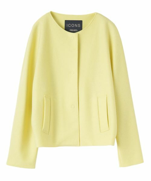 Leilian / レリアン テーラードジャケット | ノーカラージャケット【CINZIA ROCCA】（イエロー）