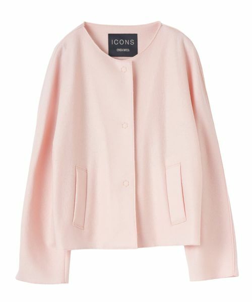 Leilian / レリアン テーラードジャケット | ノーカラージャケット【CINZIA ROCCA】（ピンク）