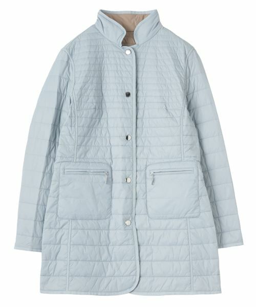 Leilian / レリアン テーラードジャケット | 中わたリバーシブルジャケット（サックスブルー）