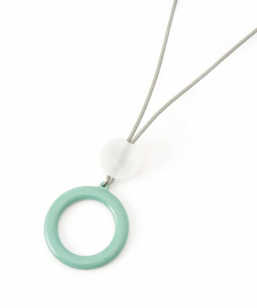 Leilian / レリアン ネックレス・ペンダント・チョーカー | リングモチーフコードネックレス（グリーン）