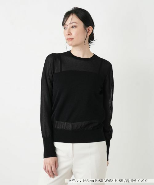 Leilian / レリアン ニット・セーター | クルーネックニット【BOURGE】（ブラック）