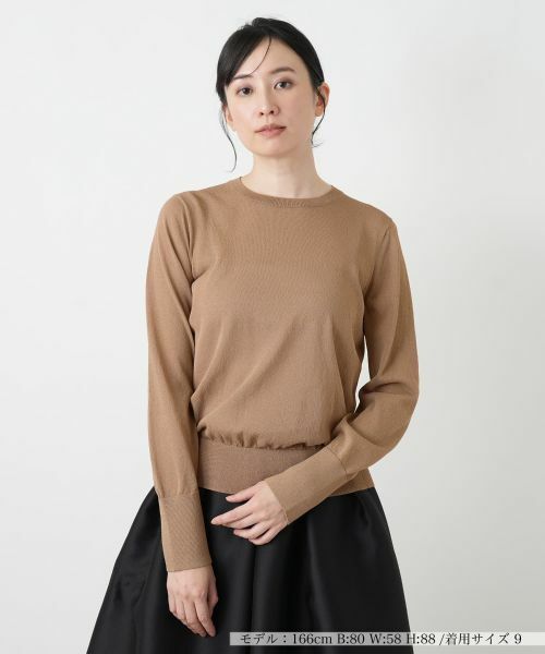 Leilian / レリアン ニット・セーター | クルーネックニット【BOURGE】（キャメル系）